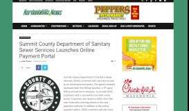 
							         Summit County Department of Sanitary Sewer Services Launches ...								  
							    