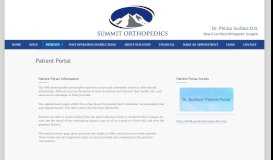 
							         Summit Orthopedics / Dr. Phillip Surface D.O. | Patient Portal - Summit ...								  
							    