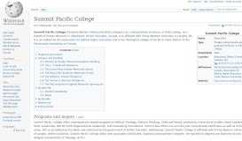 
							         Summit Pacific College - Wikipedia								  
							    