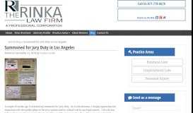 
							         Summoned for Jury Duty in Los Angeles - The Rinka Law Firm ...								  
							    