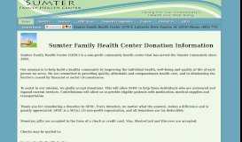 
							         Sumter Family Health Center Donation Information								  
							    