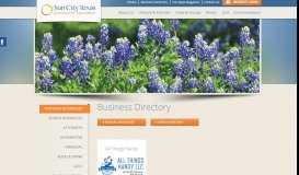 
							         Sun City Texas Community Association Business Directory								  
							    