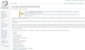 
							         Sun Java System Portal Server - Wikipedia								  
							    