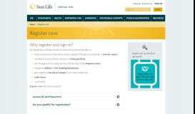 
							         Sun Life Advisor Site - Register now								  
							    