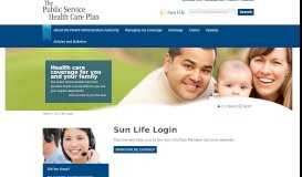 
							         Sun Life Login - Public Service Health Care Plan								  
							    