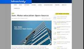 
							         Sun: Make education Open-Source - Software Portal								  
							    