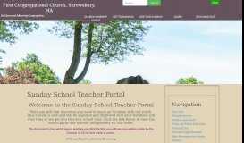 
							         Sunday School Teacher Portal - First Congregational Church ...								  
							    