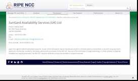 
							         SunGard Availability Services (UK) Ltd - RIPE NCC								  
							    