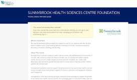 
							         SUNNYBROOK HEALTH SCIENCES CENTRE FOUNDATION ...								  
							    