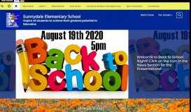 
							         Sunnydale Elementary School / Homepage - Lancaster School District								  
							    