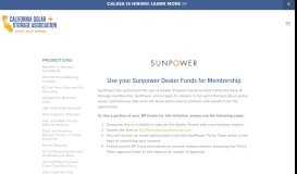 
							         Sunpower Dealer Funds — CA Solar & Storage Association								  
							    