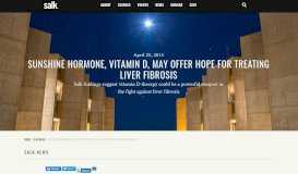 
							         Sunshine hormone, vitamin D, may offer hope for treating liver fibrosis ...								  
							    