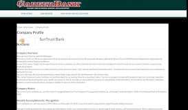 
							         SunTrust Bank Employer Profile - CareerBank								  
							    