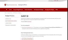 
							         SUNY Business Intelligence | Budget Office - Stony Brook University								  
							    