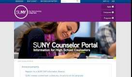 
							         SUNY Counselor Portal - SUNY								  
							    