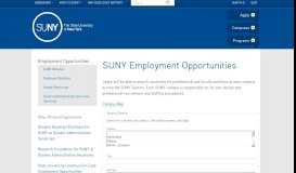 
							         SUNY Employment Opportunities - SUNY								  
							    