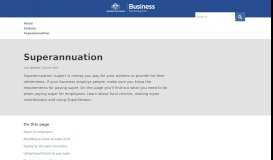 
							         Superannuation | business.gov.au								  
							    