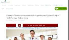 
							         SuperCare Health wins capitation to manage respiratory lives for ...								  
							    