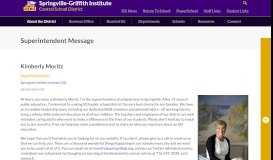 
							         Superintendent Message | Springville-Griffith Institute CSD								  
							    