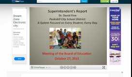 
							         Superintendent's Report Dr. David Fine Peekskill City School District ...								  
							    
