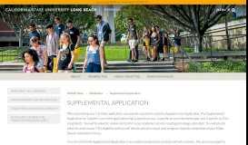 
							         Supplemental Application | California State University, Long Beach								  
							    