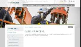 
							         Supplier Access - Chesapeake Energy Corporation								  
							    