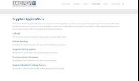 
							         Supplier Applications - IAC Group								  
							    