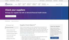 
							         Supplier Check Reports from Experian								  
							    