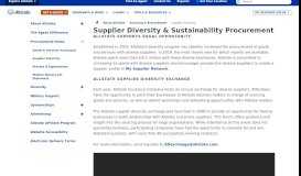 
							         Supplier Diversity | Allstate Insurance Company								  
							    