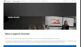 
							         Supplier diversity at Microsoft | Microsoft Procurement								  
							    