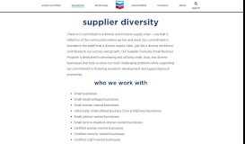 
							         Supplier Diversity — Chevron.com								  
							    