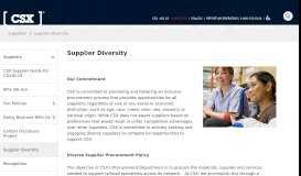 
							         Supplier Diversity - CSX.com								  
							    