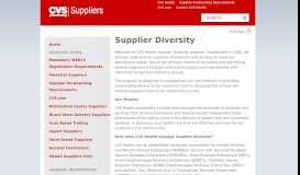 
							         Supplier Diversity | CVS Caremark Suppliers								  
							    