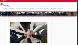 
							         Supplier Diversity & Development | Entergy | We Power Life								  
							    