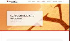 
							         Supplier Diversity Program | Enterforce								  
							    