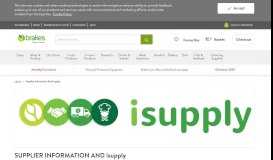 
							         Supplier Information and iSupply | Brakes								  
							    