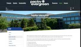 
							         Supplier Information - Pactiv								  
							    