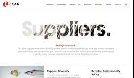 
							         Supplier Information Portal | Lear Corporation								  
							    
