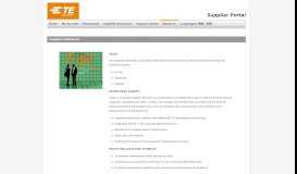 
							         Supplier Initiatives - Supplier Portal - Guest - TE Connectivity								  
							    