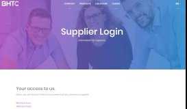 
							         Supplier Login - BHTC								  
							    