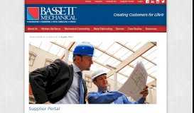 
							         Supplier Portal - Bassett Mechanical								  
							    