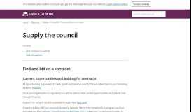 
							         Supplier portal - Essex County Council								  
							    
