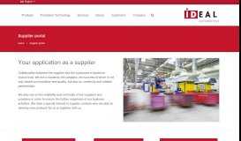 
							         Supplier portal - IDEAL Automotive GmbH								  
							    
