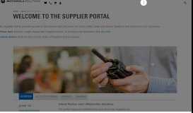 
							         Supplier Portal - Motorola Solutions								  
							    