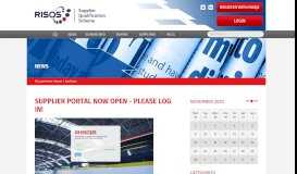 
							         Supplier portal now open - please log in! - RISQS - Railway Industry ...								  
							    