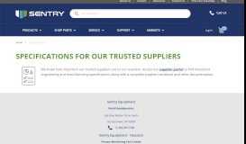 
							         Supplier Portal - Sentry Equipment								  
							    