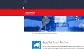 
							         Supplier Portal Service - SEEBURGER Cloud								  
							    