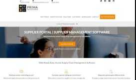 
							         Supplier Portal | Supplier Management Software | Prima Solutions								  
							    