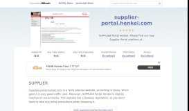 
							         Supplier-portal.henkel.com website. SUPPLIER.								  
							    
