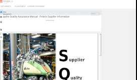 
							         Supplier Quality Assurance Manual - Polaris Supplier Information								  
							    